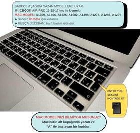 Resim McStorey Rusça Klavye Koruyucu Silikon Apple MacBook Air 13 & Pro 13/15 ile Uyumlu | UK ISO Ters L Enter | A1278 A1502 A1425 A1369 A1466 A1286 A1398 Siyah 