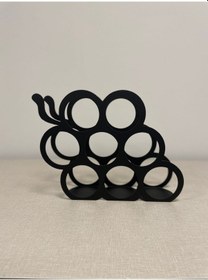 Resim Api Design Dekoratif Metal Şarap Rafı 8'li 