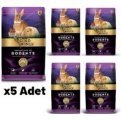 Resim Gold Wings Premium Tavşan Hamster Kemirgen Yemi 1 Kg 5 ' Li 