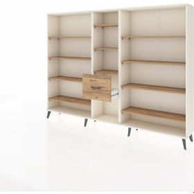 Resim Arges Dolap 11 Raflı 3 Çekmeceli 220x30x163 Aytaşı-çam Atlas Çam - Aytası 