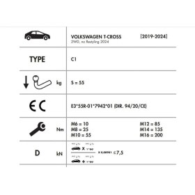 Resim Volkswagen T-Cross Yatay Söktak 