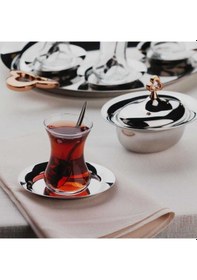 Resim Korkmaz Çintemani Rosa Gold 39 Parça Çay Seti 