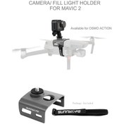 Resim Samdoo Sunnylife Mavic 2 İçin Led Işık Kamera Tutucu - Osmo Action/pocket/gopro Uyumlu Abs Malzeme 