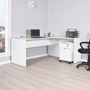 Resim Adore Mobilya Rio Diamond Beyaz Ofis L Masa 