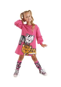 Resim Denokids Mshb&g Leopar Zebra Kız Çocuk Pembe Elbise Pembe 