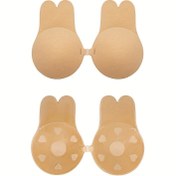 Resim Kaburgası Kapanan Tavşan Kulaklı Görünmez Göğüs Yama Silikon Kaldırma Pedleri 