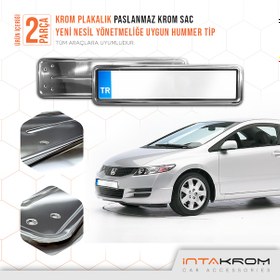 Resim intakrom Honda Civic Krom Plakalık - Hummer Tip 2 Adet N11.557 