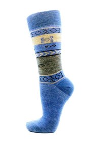 Resim 2 Çift,% 48 Ince Rafine Yün (Nm:50/1), Kışlık, Erkek, Kilim Desen İndigo 