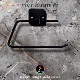 Resim Voll Blume E1 Dolu Paslanmaz Çelik Tuvalet Kağıtlığı Tutucu Yapışkanlı - Banyo Akseusuarı ( Gold - Krom - Siyah ) 