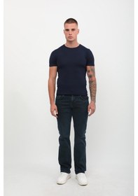 Resim Erkek Likralı Regular Fit Haki Jean Pantolon Haki 