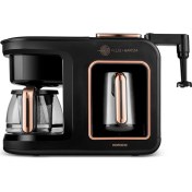 Resim Karaca Hatır Plus Barista Steel 6 In 1 Çelik Cezveli Konuşan Közde Türk Kahve Makinesi Black Copper 