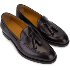 Resim ROSSI Kadın Hakiki Deri Bordo Loafer Ayakkabı 