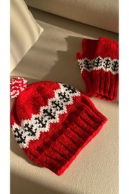Resim MESKSTORE El örgüsü bere eldiven set 