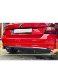 Resim Skoda Fabia Difüzör Difizör Plastik Parlak Siyah 2015 Ve Üzeri Arka-bodykit-ek-karlık 