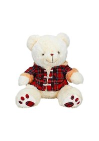 Resim 1510 Ekose Elbiseli Peluş Ayı 45 Cm -sunman 