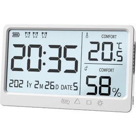 Resim Padalink "yüksek Hassasiyetli Lcd Termometre Ve Nem Ölçer İle Alarmlı Dijital Saat" 