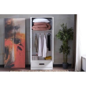 Resim Buse 2 Kapaklı Gardrop Mb Beyaz Beyaz 