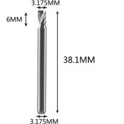 Resim 2Liyao SP1F-D3.1-L06 1 Adet Aaaaa 3D Cnc Router Bit Gravür Kesim 3.175/4/6 Shank Tek Flüt Freze Kesici Spiral Uçlu Değirmen Ağaç Işleme Alüminyum (Yurt Dışından) 