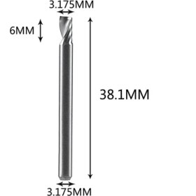 Resim 2Liyao SP1F-D3.1-L06 1 Adet Aaaaa 3D Cnc Router Bit Gravür Kesim 3.175/4/6 Shank Tek Flüt Freze Kesici Spiral Uçlu Değirmen Ağaç Işleme Alüminyum (Yurt Dışından) 