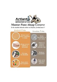 Resim Artlantis Dekoratif Mantar Pano Ahşap Çerçeve 60x90 CM 