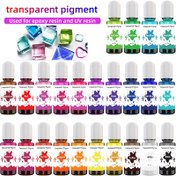 Resim 6 renk/12 renk/24 renk epoksi reçine ve UV reçine evrensel şeffaf pigment (10ml/renk), DIY boya işlemi için, reçine takı yapımı, epoksi reçine ve UV reçine renklendirici 