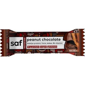 Resim Saf Peanut Chocolate High Protein Bar 50 G 