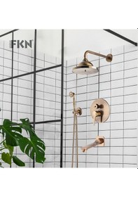 Resim Fkn 3 Yollu Ankastre Antik Duş Takımı Antik 