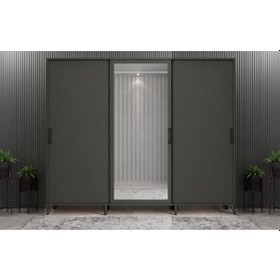 Resim Beyzade Sürgülü Portmanto Vestiyer Füme - 180 CM 