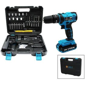 Resim Banco Bn-5 Stanlıy Mavi 24 W Şarjlı Darbeli Matkap Seti Çantalı 4593 