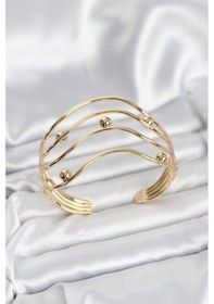 Resim Pirinç Gold Renk Kadın Bileklik - Tj-bb8054 Diğer 