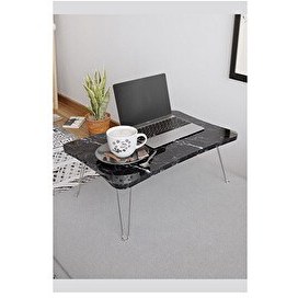 Resim Zuesse Dizayn Taşınabilir Katlanır Yatak Koltuk Üstü Hasta Servis Laptop Bilgisayar Çalışma Sehpası Siyah 