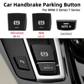 Resim Dayanıklı Yapı] BMW 5 & 7 Serisi için Şık Siyah Araba El Freni Park Freni P Düğme Anahtarı Kapağı (F01, F02, F07, F10, F11, F18, F30, 520, 523, 730) - Dayanıklı ABS Malzeme ile TPU Yüzey, Kolay Kurulum, Satış Sonrası Yedek (2009-2017), Otomotiv El Freni Kontrolü | Şık Araba Dekoru | TPU Yüzey Düğme, NCOUUOCN 