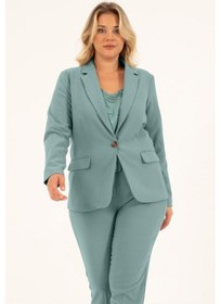 Resim Myline Astarlı Blazer Ceket-mint Mint Yeşili 