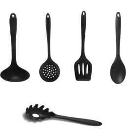 Resim Özbience 5 Parça Silikon Mutfak Seti, Yanmaz ve Yapışmaz, Siyah 