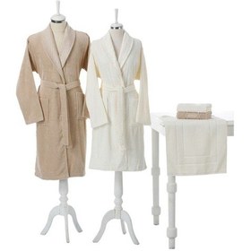 Resim Özdilek Camellia Aile Bornoz Seti Bej-krem Bej - Krem 