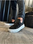 Resim Shoecide Yüksek Taban Günlük Ayakkabı 1025 Siyah Beyaz Taban Siyah Beyaz Taban Siyah - Beyaz 