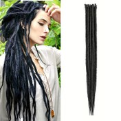 Resim 10 Dal Unisex 24 İnç Sentetik Dretlok Uzatma, Tek Uçlu Düz Örgüler, İnce 0.6cm, El Yapımı Reggae Kroşe Saç, Yumuşak Loklar, Yüksek Sıcaklık Elyafı, Hip-Hop Stili 