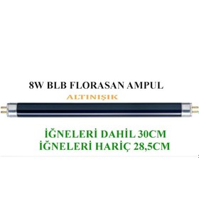 Resim T5 8W Blb Para Kontrol Lambası 8Watt Mor Ampul 