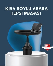 Resim Vexor Araç İçi 360 Ayarlanabilir Bardaklık Tepsisi Geniş Yüzeyli Ve Telefon Standlı 