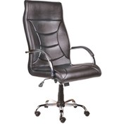 Resim Bubuhome Klasik Siyah Deri Müdür Koltuğu 