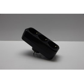 Resim enparlak Üçlü Golyat Fiş Priz Siyah Mutlusan 