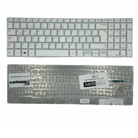 Resim Notespare Samsung ile Uyumlu NP470R5E-X01TR, NP510R5E-S01TR Notebook Klavye Beyaz TR 
