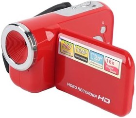 Resim Dijital Video Kamera, 2 inç Renkli ekranlı 1080p 16MP Vlogging Kamera, 16x Zoom Anti Sarma DV kamerası Seyahat, Düğün, Okul Etkinlikleri Için Kayıt Fonksiyonu (kırmızı) 