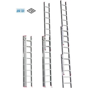 Resim Iki Parça Sürgülü Ptt Tipi Alüminyum Merdiven 3X3=9 Metre Asm.11 