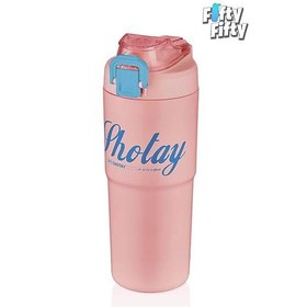 Resim 750 ml Tek Kapak Çift Kullanım Pipetli/rahat Içim Çelik Su Matarası Termos 
