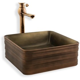 Resim Lena Tezgah Üstü Lavabo Bakır E-2105C 