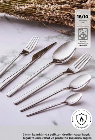 Resim Elegance Bello 84 Parça 12 Kişilik Çatal Kaşık Bıçak Seti Lüks Kutulu 