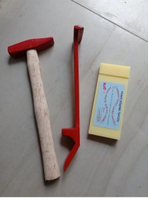 Resim Laminant Parke Pro Usta Seti 2 17cm Kestamid Döşeme Çakma Takoz 500gr Çekiç Ve 3 32cm Çektirme Demir 