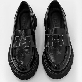 Resim Hera Siyah Rugan Hakiki Deri Kadın Loafer SIYAH RUGAN 