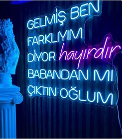 Resim Gelmiş Ben Farklıyım Diyor Neon Led Renkli 